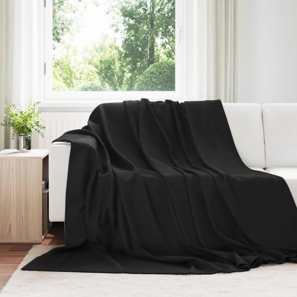 Coperte da Pile 6 pcs Nero 240 x 220 cm Panno 42017067