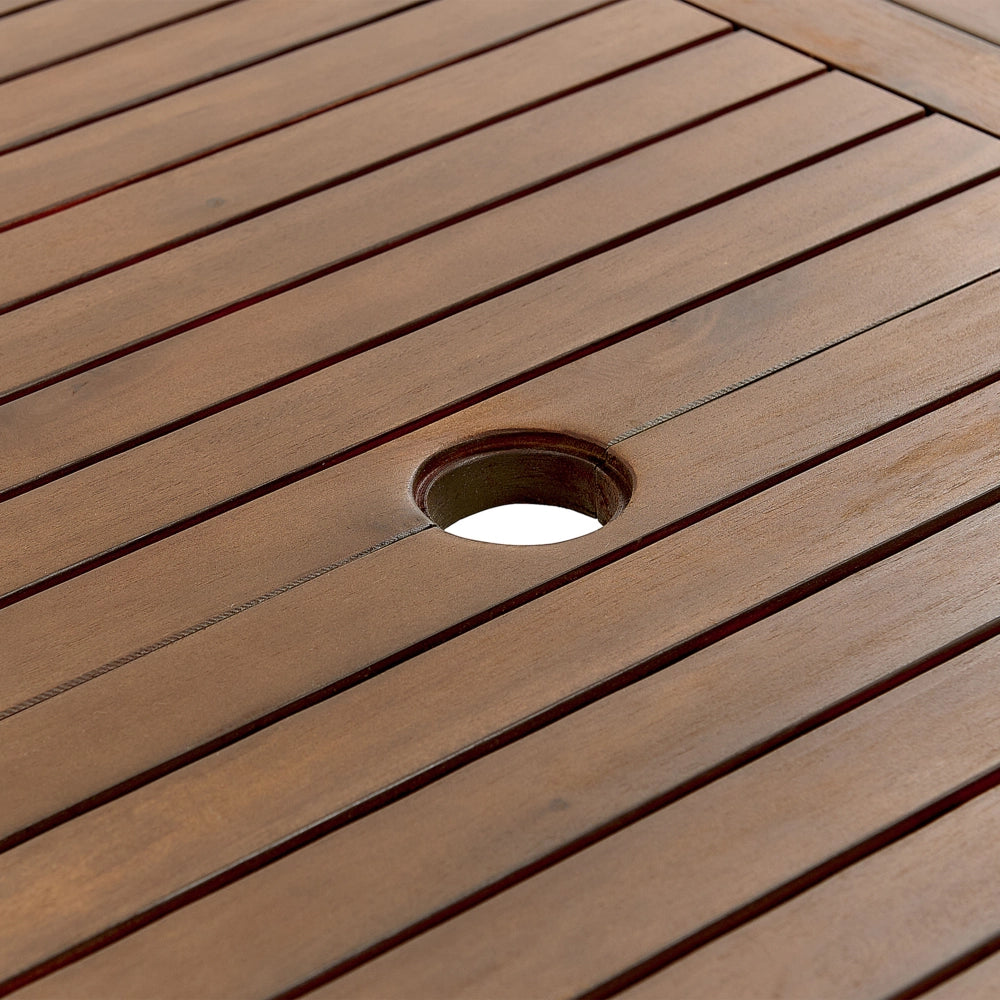 Tavolo da esterno allungabile in legno di acacia scuro 160/220 x 90 cm giardino terrazzo esterno