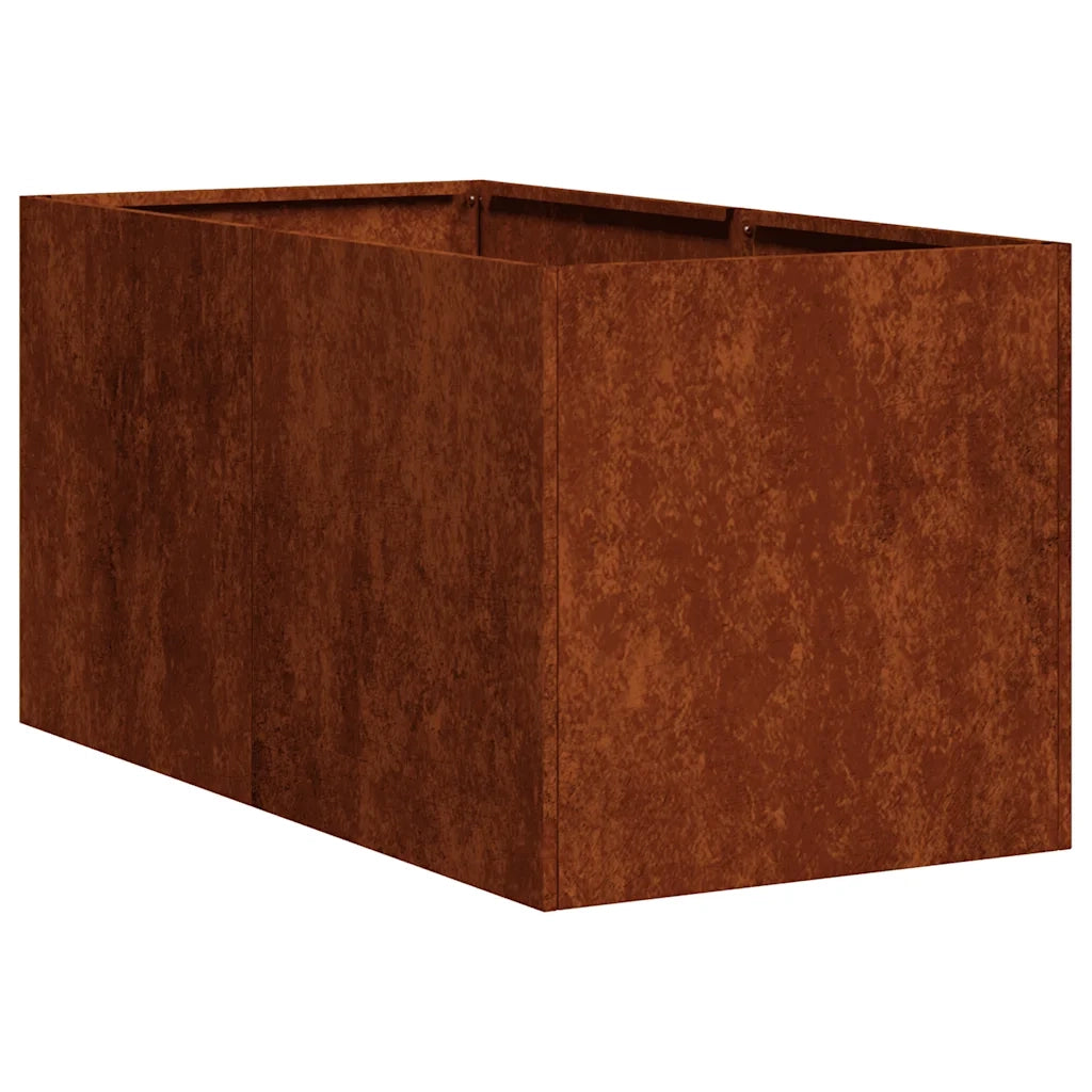 Fioriera Arrugginita 40x80x40 cm in Acciaio Corten 860737