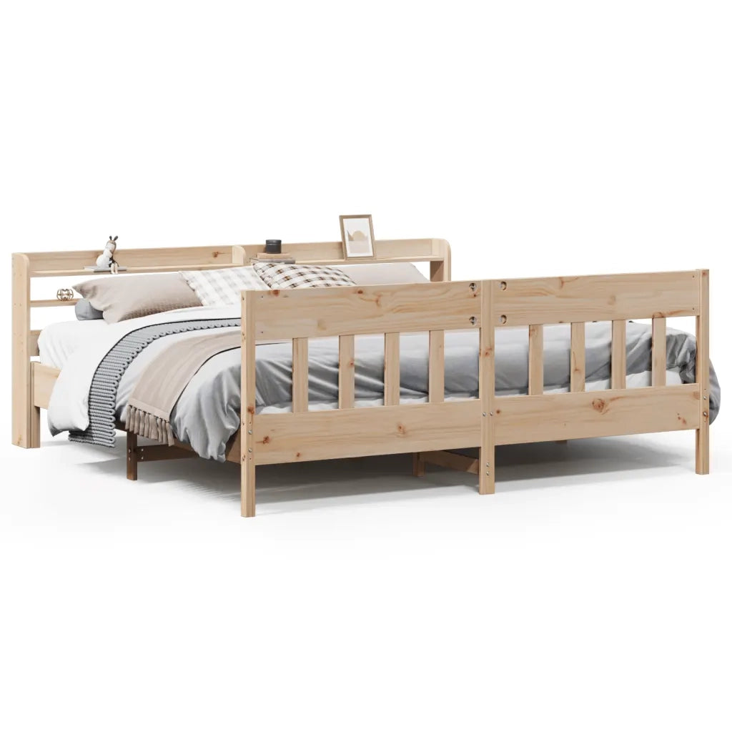 Letto senza Materasso 200x200 cm in Legno Massello di Pino 3306993