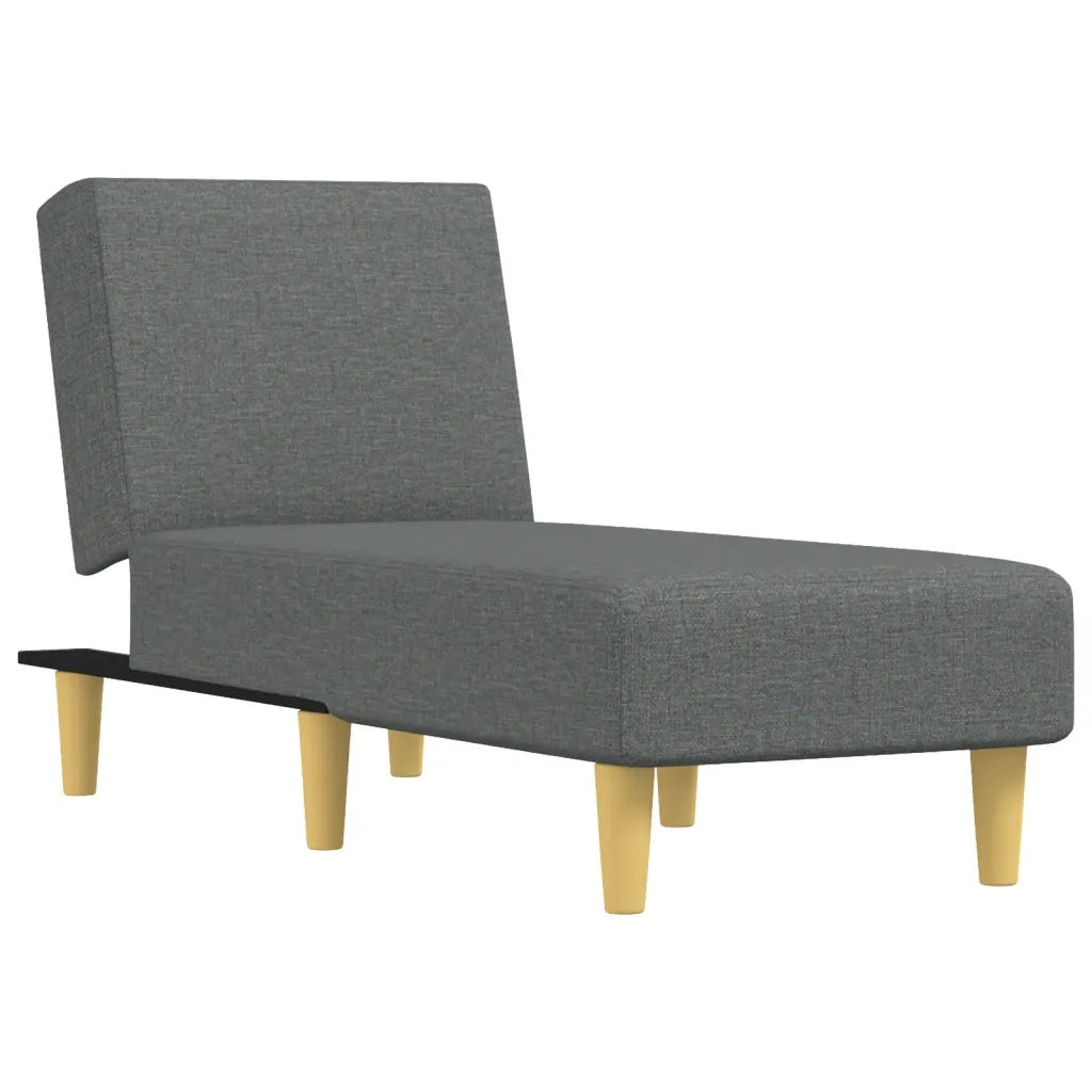Chaise Longue in Tessuto Grigio Scuro 352799