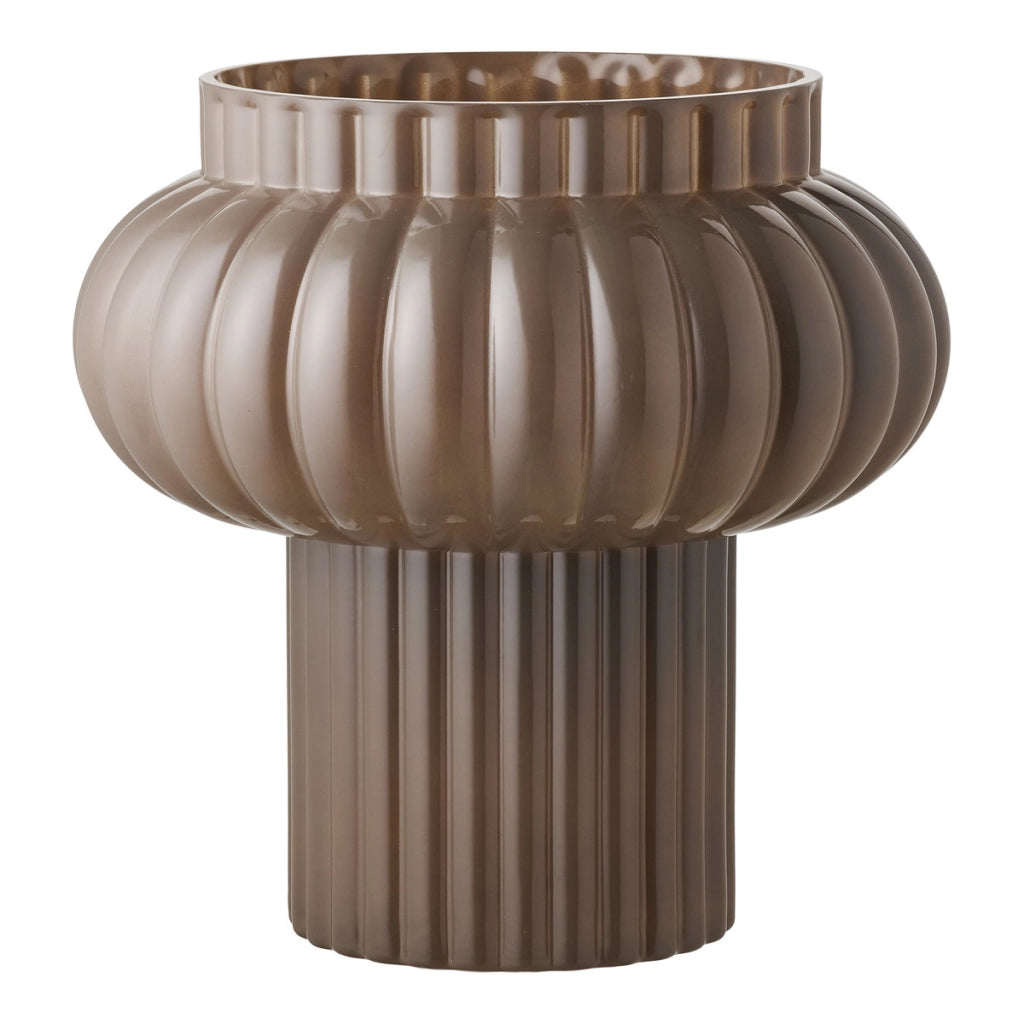 Vaso Decorativo HN4, Marrone, Vetro, 27x27,5x27 cm
