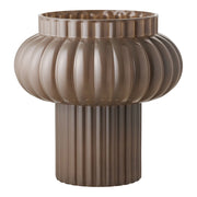 Vaso Decorativo HN4, Marrone, Vetro, 27x27,5x27 cm