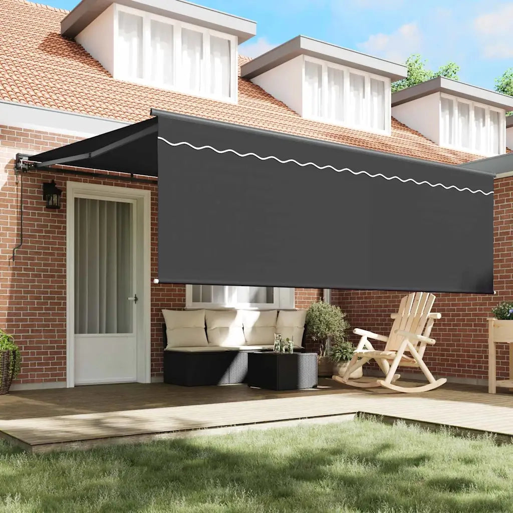 vidaXL Tenda Retrattile Antracite 400 × 300 cm Tessuto