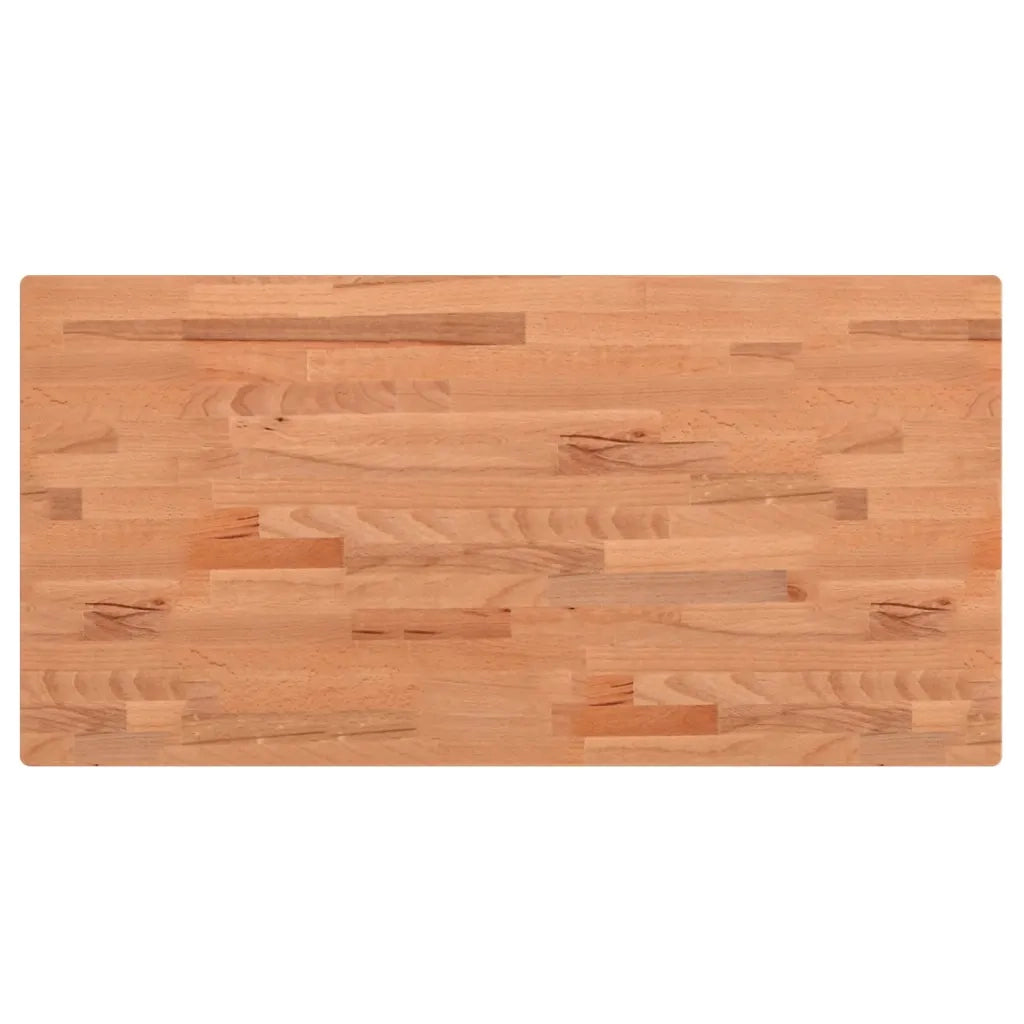 Piano Tavolo 80x40x1,5cm Rettangolare Legno Massello Faggio