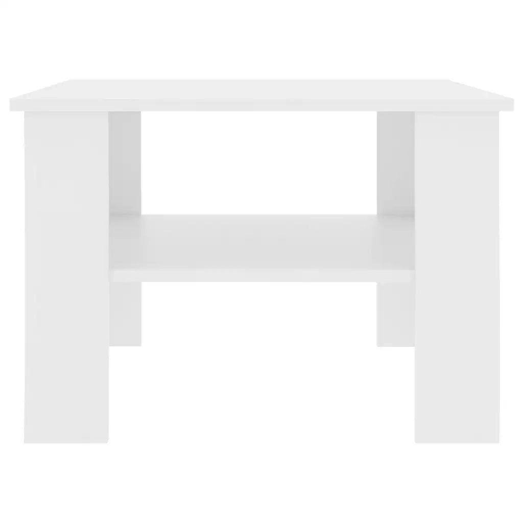 Tavolino da Salotto Bianco 60x60x42 cm in Legno Multistrato 800207
