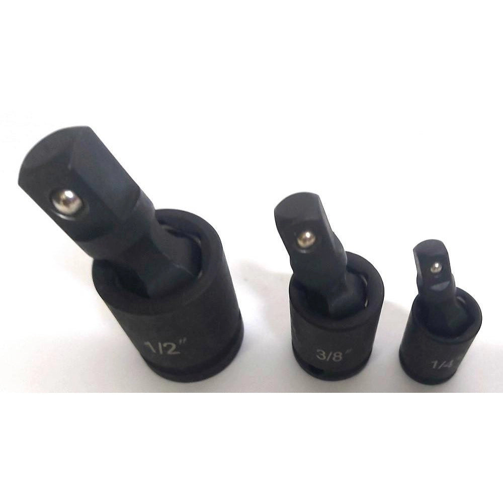 Trade Shop - Adattatore Chiave Bussola Cricchetto Set 3pz Riduttori 1/2 1/4 3/8 Snodo Sferico -