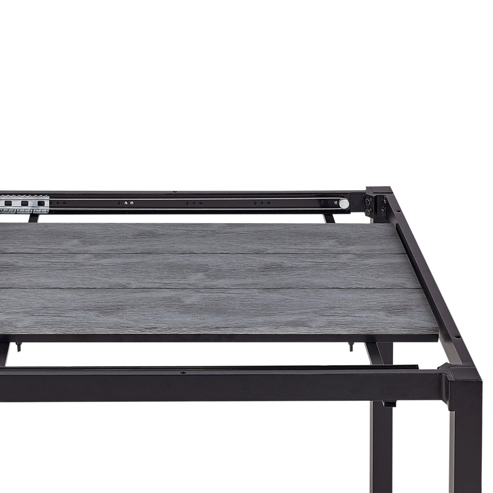 Tavolo da giardino allungabile alluminio grigio 198/248 x 90 cm Mobili da giardino per esterni in stile moderno