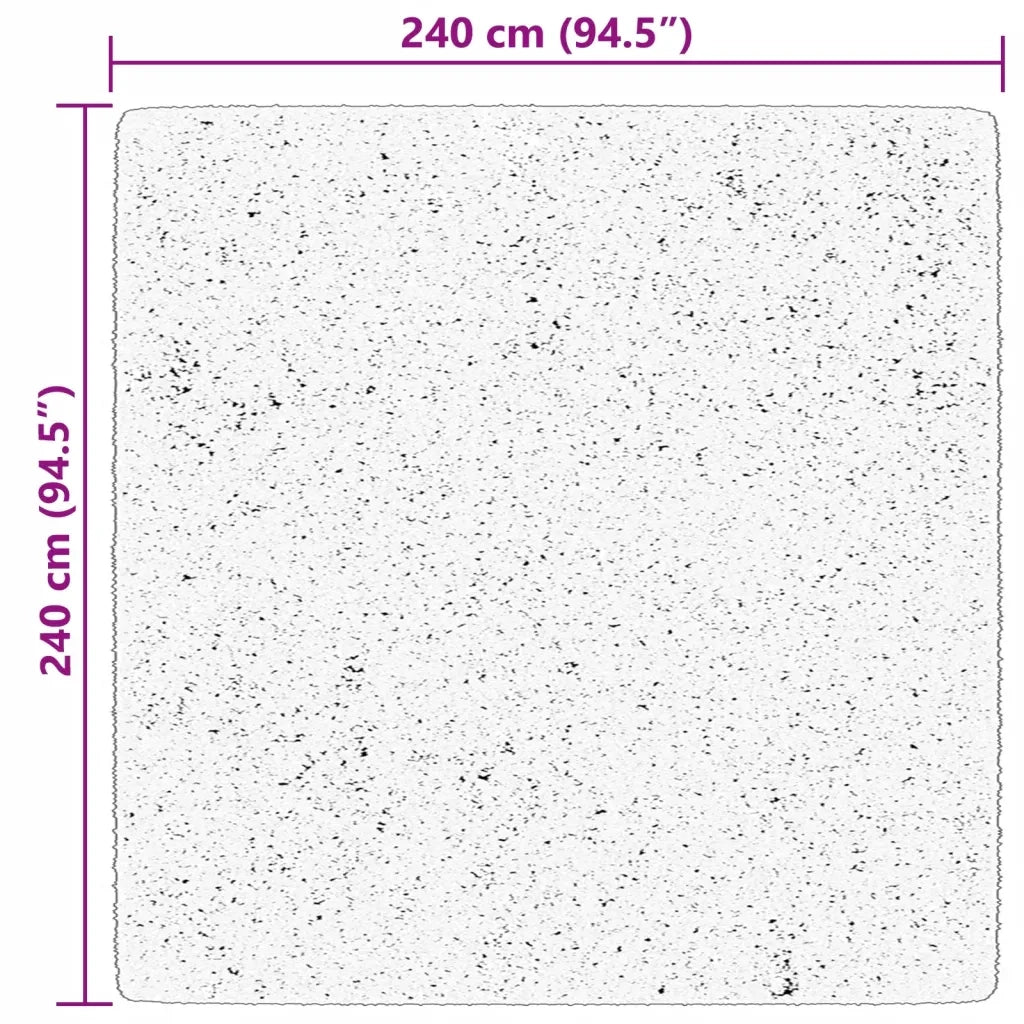 Tappeto del soggiorno | Tappeto a Pelo Corto HUARTE Morbido e Lavabile Crema 240x240 cm