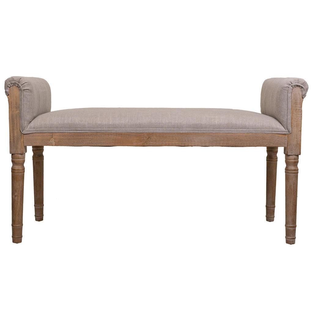 Panca in legno imbottita marrone 108x41x46/59