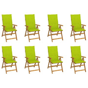 Sedie da Giardino Pieghevoli con Cuscini 8 pz Massello Acacia cod mxl 66723