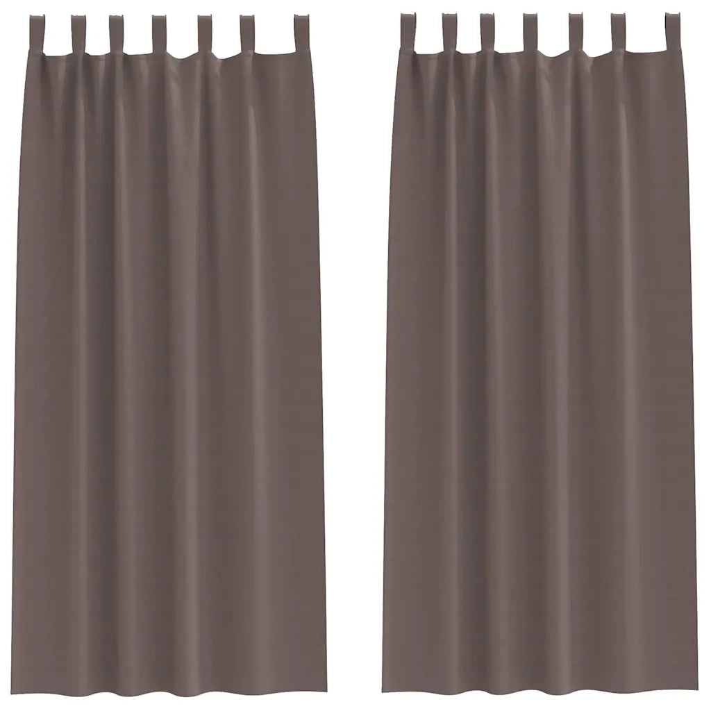 Tende Blackout con Anelli 2 pcs Marrone Scuro 260 x 140 cm 4107557