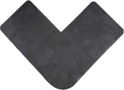 Panno di chenille per docce angolari con fondo antiscivolo (L-shape | misura interna 50 x 50 cm, colore antracite)
