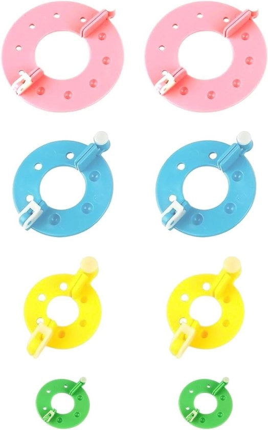 Set di breviatura DIY per pomponi e animali di peluche - 8 pezzi (rosa-blu-verde-giallo)