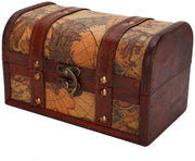 Cassettiere di legno - Scatola decorativa - Scatola da regalo - Scatola di conservazione - Decorativa - Antica cassettiera - Ideale per bambini - 18 x 10 x 10 cm.