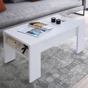 Corallo, Tavolino da Salotto un Vano, 98x50x43h cm Bianco