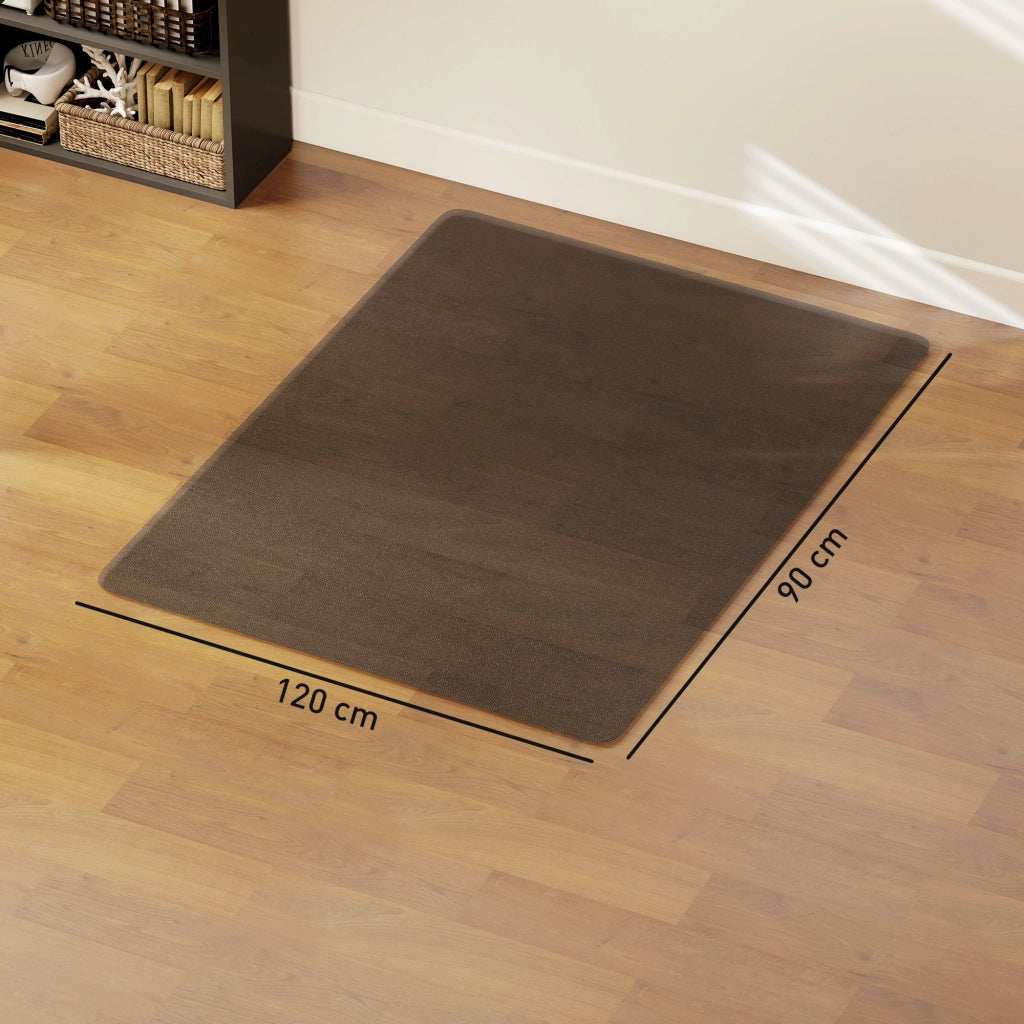 Tappetino Salvapavimento 120x90 cm in Plastica Nera Trasparente per Sedia da Ufficio