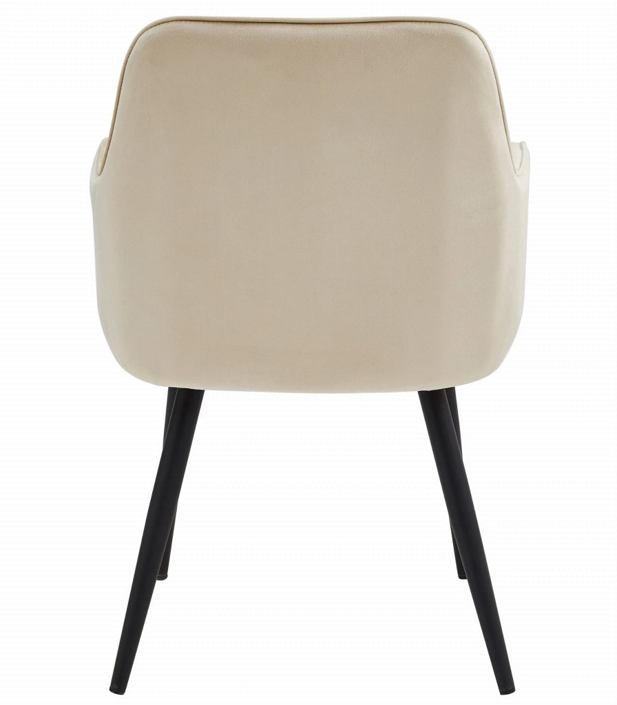 Sedia VALORA WAAV - Elegante velluto beige per soggiorno, cucina, sala da pranzo x 1