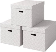 Scatola di archiviazione in cartone - 46L - Fatta con 100% Materiale Riciclato - Set da 3