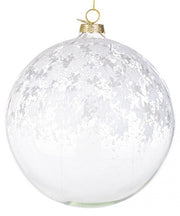 Sfera vetro Iced trasparente-bianco rosso-verde D150