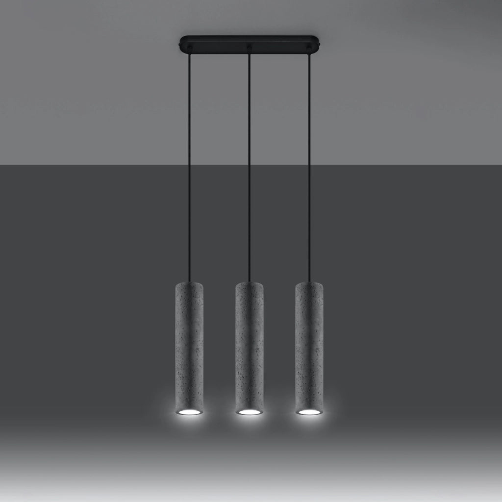 Lampadario in cemento DANTEO 3, 3 luci GU10 Pure Lume