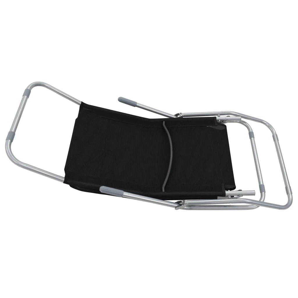 Sdraio pieghevoli 2 pezzi Textilene nero 02_0011951