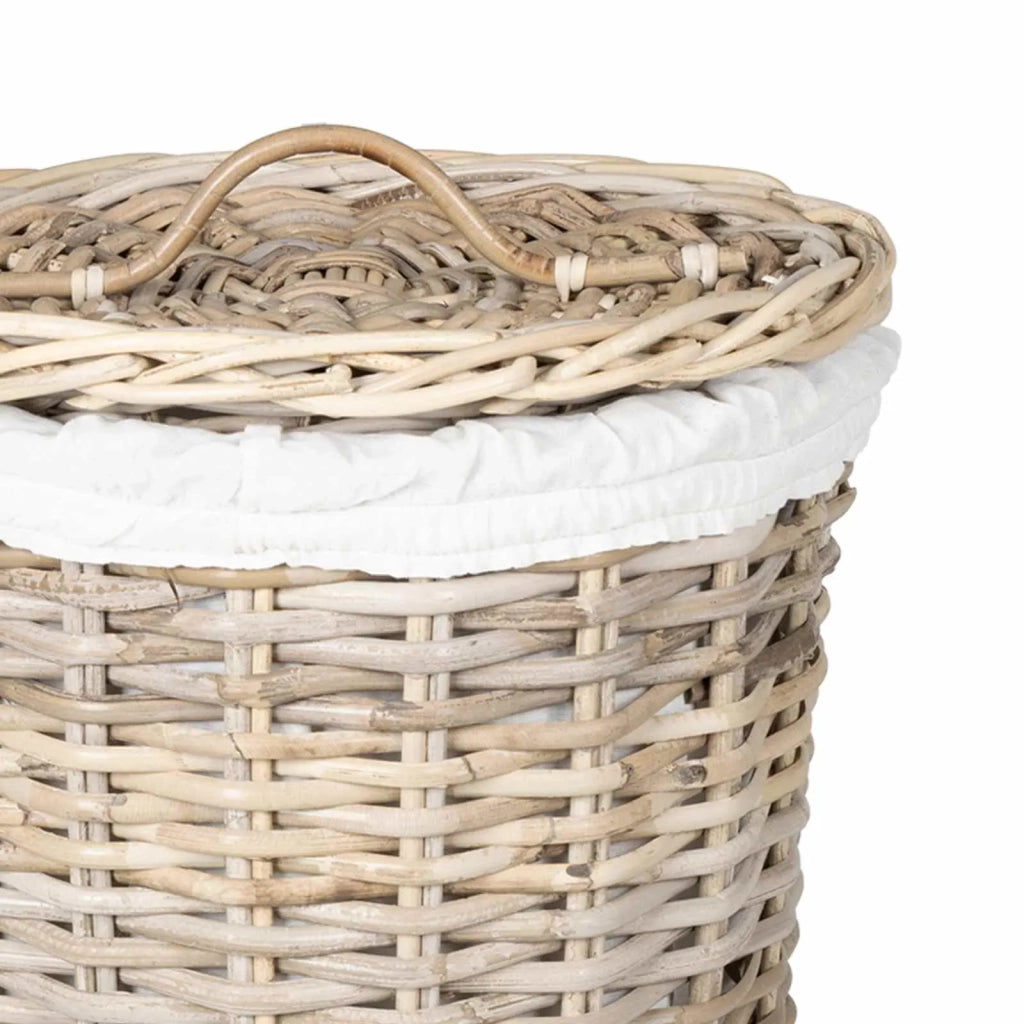 Cesto per la biancheria con coperchio 2 pz Grigio Kubu CFW9159784