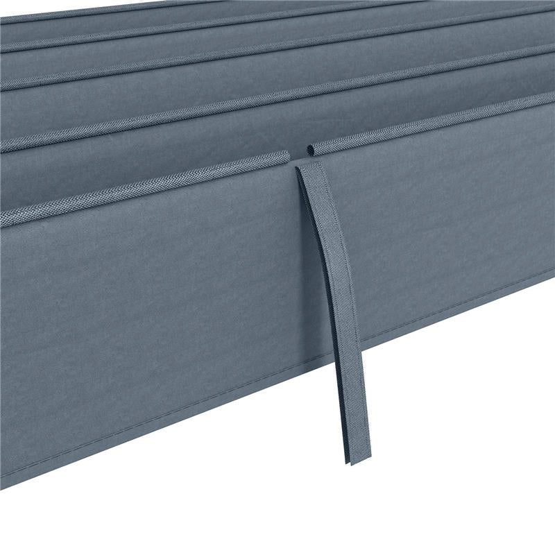 COPERTURA PER GAZEBO PERGOLA CON 8 FORI DI DRENAGGIO, IN POLIESTERE UV30+, 286X245 CM, GRIGIO SCURO