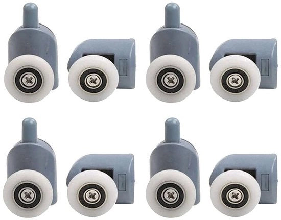 Ruote per doccia in plastica/nylon - 304 acciaio inossidabile - 8 pezzi - diametro ruota 25 x 5 mm