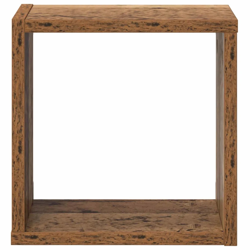 vidaXL Mensole da Parete 2 pcs Legno vecchio 26 x 15 x 26 cm