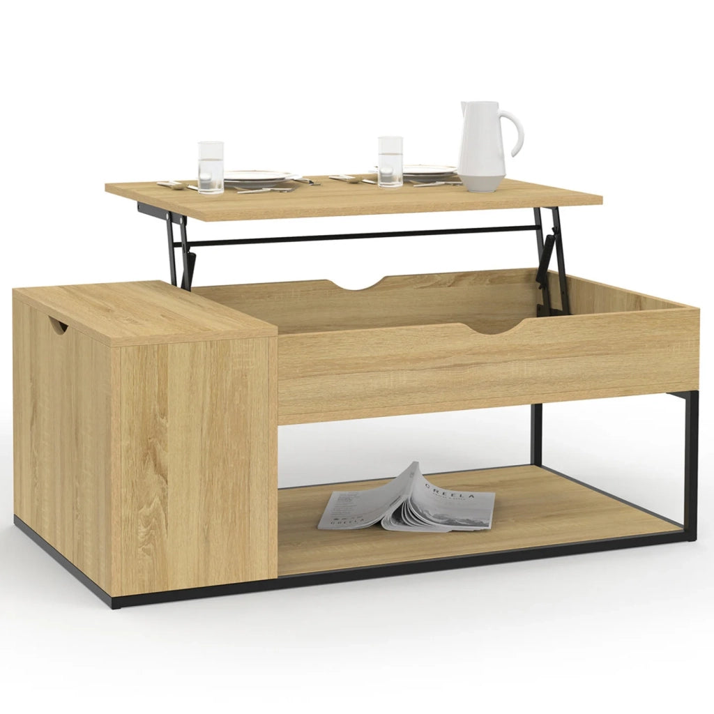IDMarket - Tavolino DETROIT con scatola dal design industriale