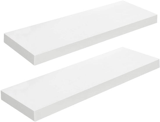 Set di pareti da appendere, levitanti, con 2 elementi, 60 x 20 x 3,8 cm, con supporti invisibili, per bagno, camera da letto, cucina, ufficio, soggiorno.