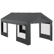 Gazebo per Auto e Feste ¨C zephmum ¨C Grigio Scuro 6x3m