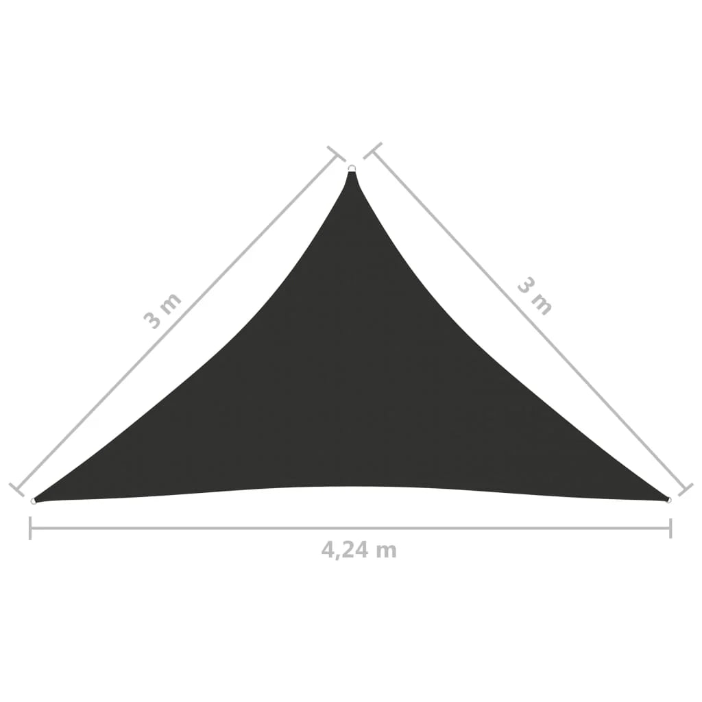 Vela ombreggiante triangolare in tessuto Oxford 3 x 3 x 4,24 m antracite 02_0009832
