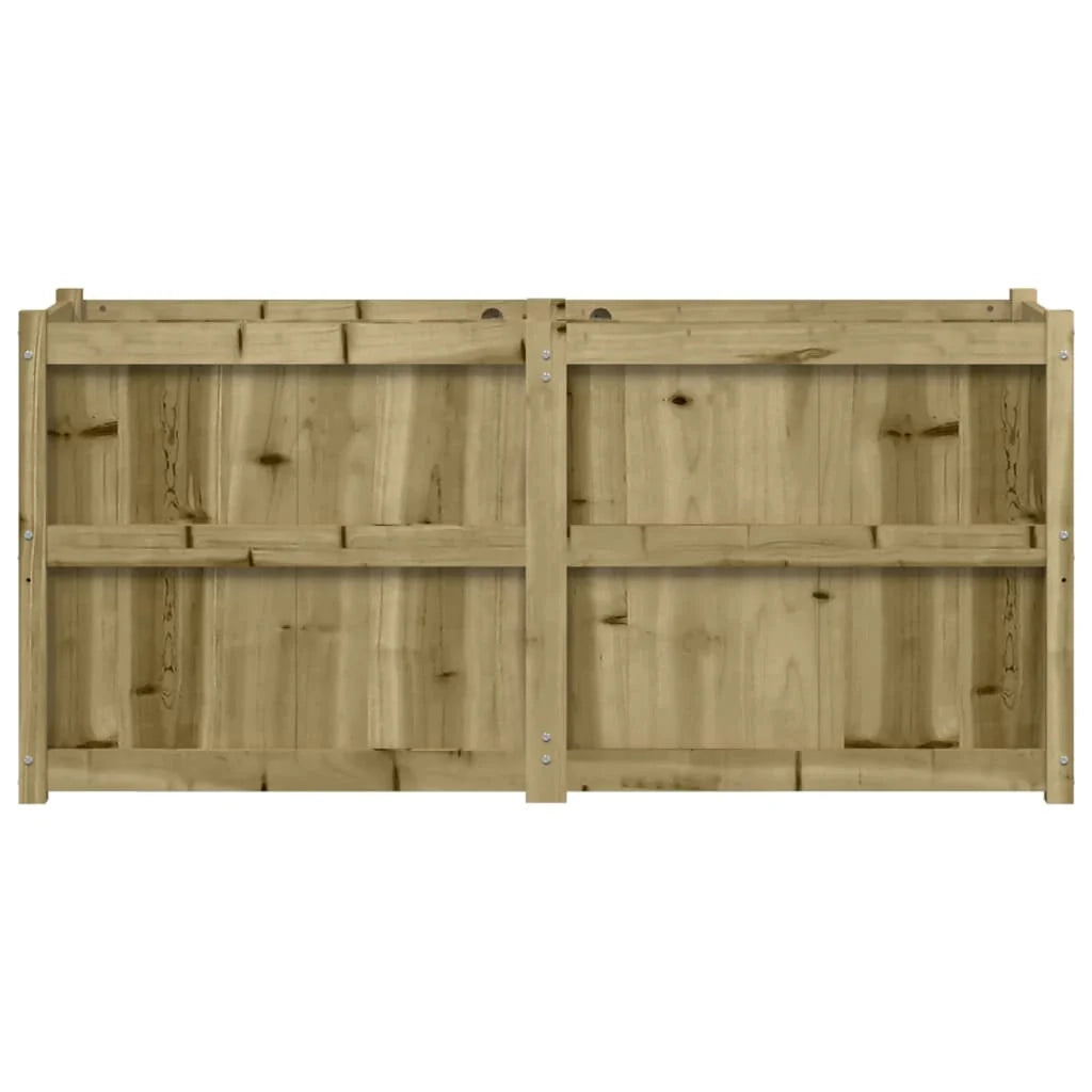 Fioriera rialzata per piante fiori terrazza giardino 150 x 50 x 70 cm legno di pino impregnato marrone 02_0037446