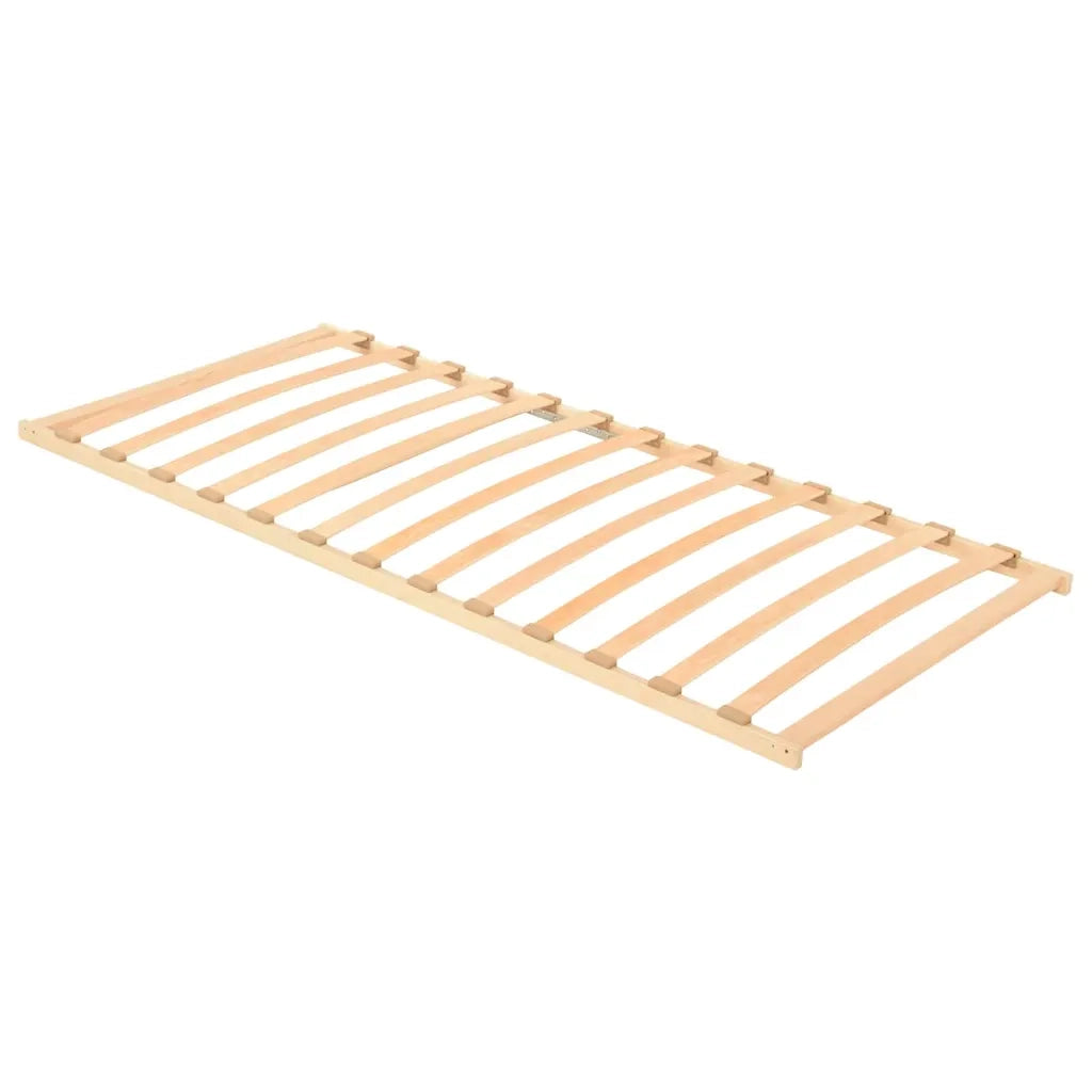 vidaXL Base a doghe Marrone 90 x 190 cm Legno massello di faggio