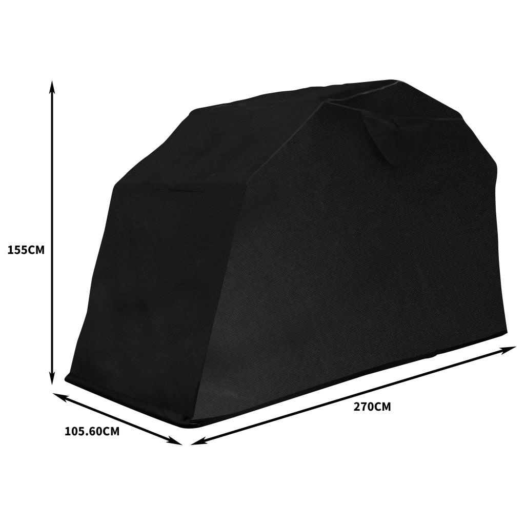Tenda Moto Media Nero Impermeabile Oxford 600D Garage Portatile in Acciaio