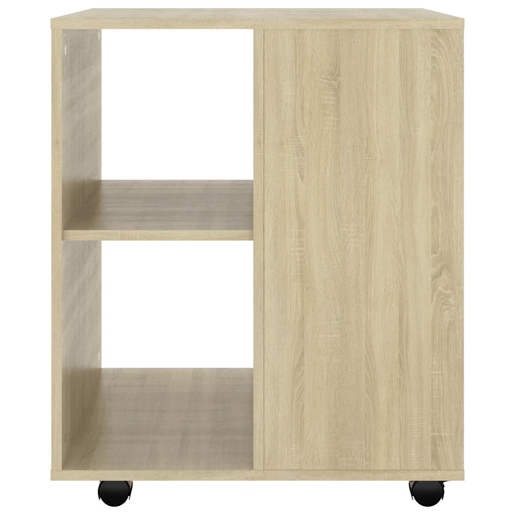 Mobiletto con Ruote Rovere Sonoma 60x53x72 cm Legno Multistrato 808461