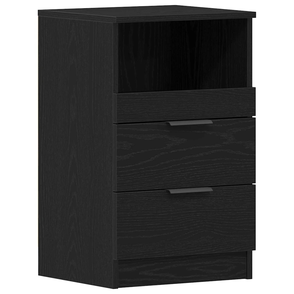 Armadio da Notte Rovere Nero 40 x 35 x 65 cm Legno multistrato 862741