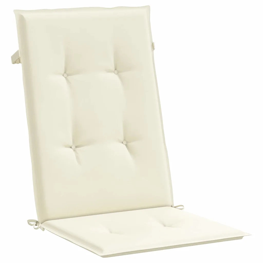 Cuscini per Sedie 4 pz Crema 120x50x2 cm in Tessuto 43182