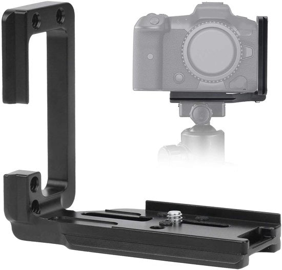 Piastra di scambio L, in lega di alluminio lavorata a CNC - Supporto antiscivolo - Peso leggero - Portatile - Connettori di ricarica veloci - Stativo per fotocamera