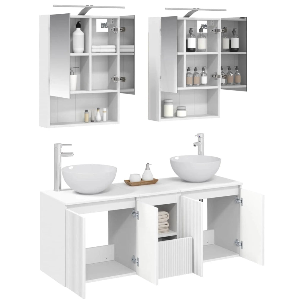 Set di Armadi da Bagno 5 pcs Bianco 50 x 14,5 x 70 cm 3406359