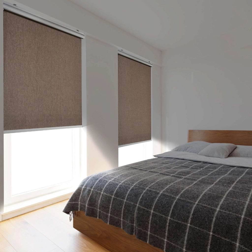 Tenda a rullo oscurante con Finiture Premium Marrone 100x250 cm