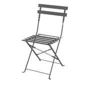 Sedia da giardino pieghevole in metallo grigio antracite