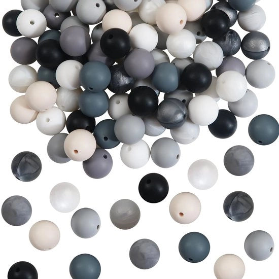 Impianto di fili in silicone da 100 pezzi - 15 mm - per bracciali e collane - manufatti artigianali - silicone colorato - materiale di alta qualità - accessori per gioielli