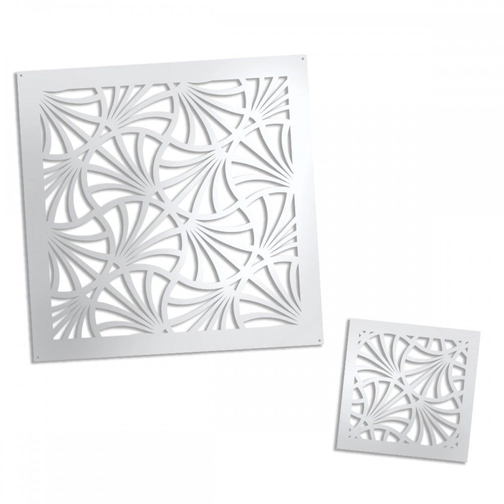 CAMPANE - Pannello in PVC traforato - Parasole Misura: 73x73 cm, Colore: bianco