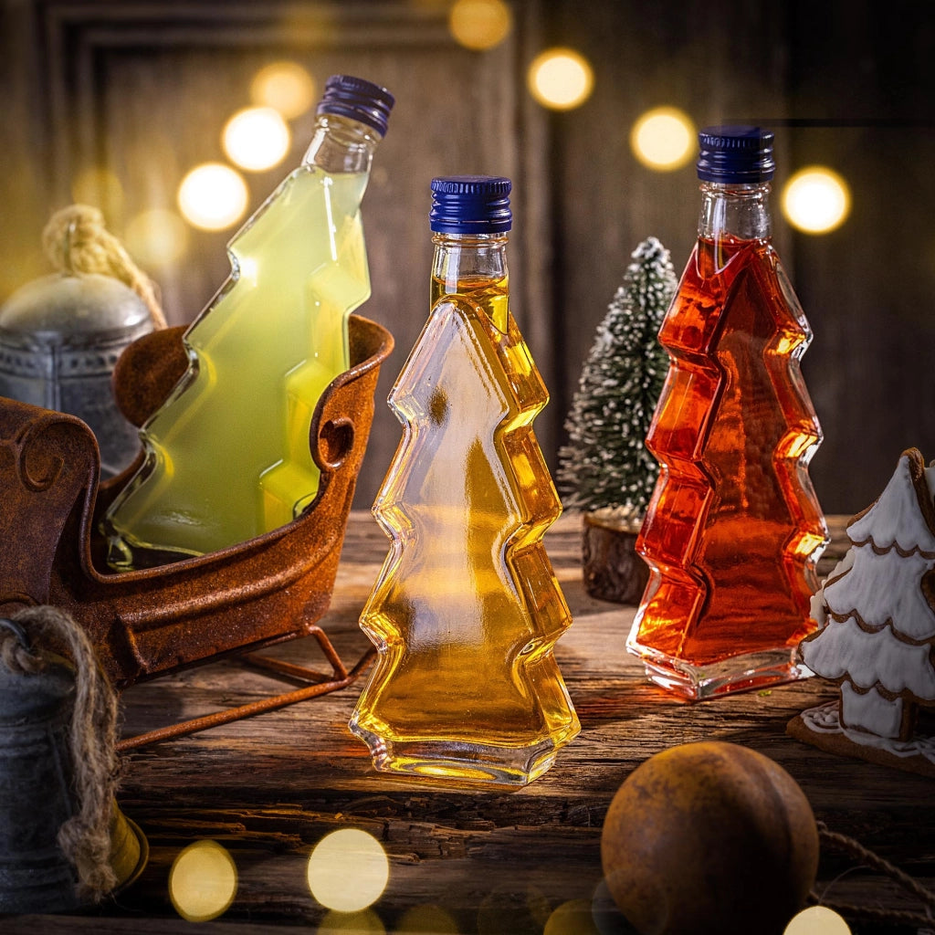 KADAX Butelka choinka 200ml 1szt z zakętką granato