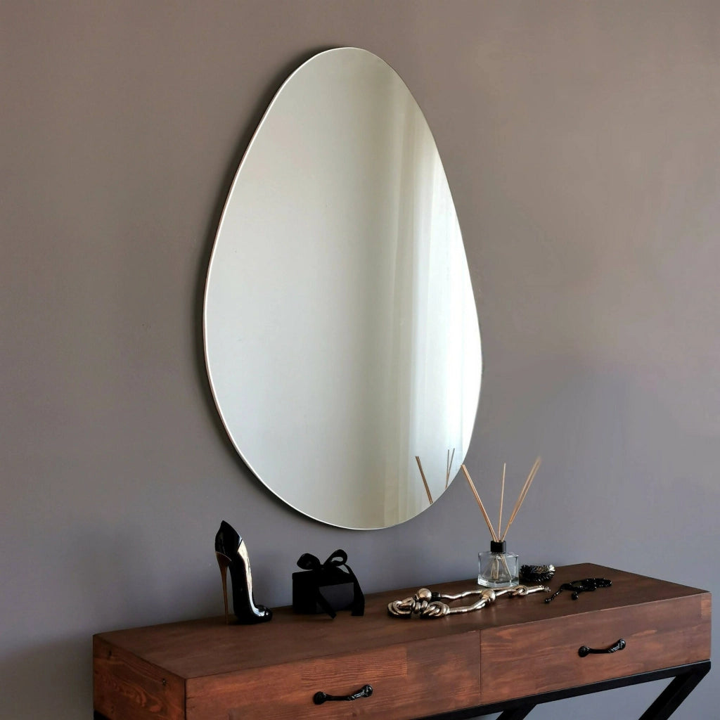 Nix, Specchio Materiale Struttura in Legno Nobilitato, 1.2x60h cm Bianco