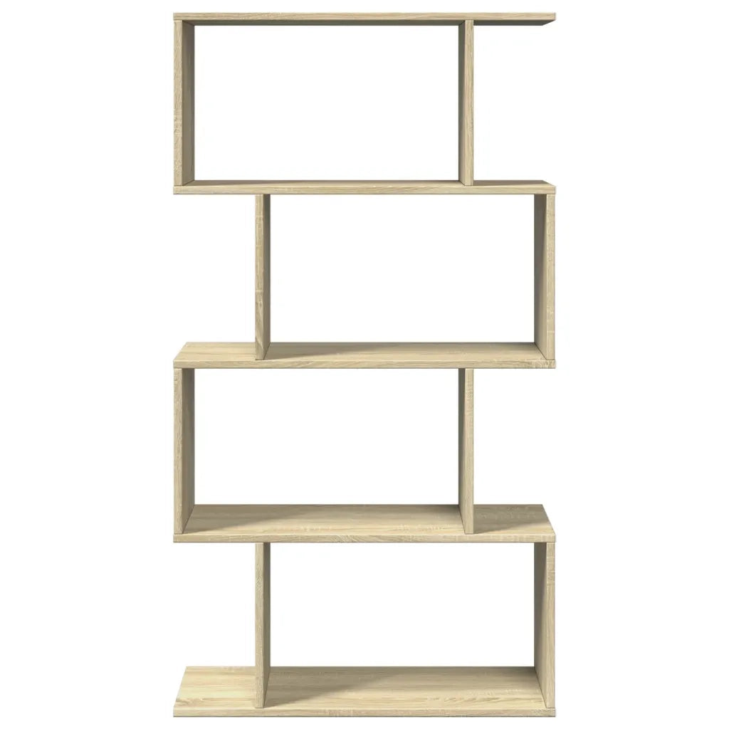 Libreria Divisorio 4 Ripiani Sonoma 70x24x129 cm in Truciolato 858104