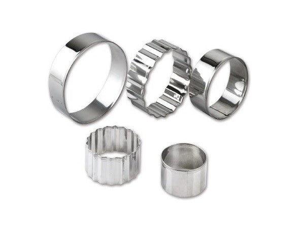 Set 5 Formine Tagliabiscotti in Acciaio Inox Tonde Easy Dolce Ghidini